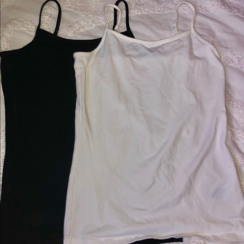 Black + White Camis